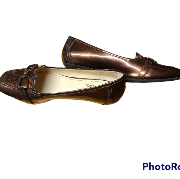 AK Anne Klein iflex Tortoiseshell Patent Leather Loafer Slip On Women 6.5 M - Picture 5 of 8